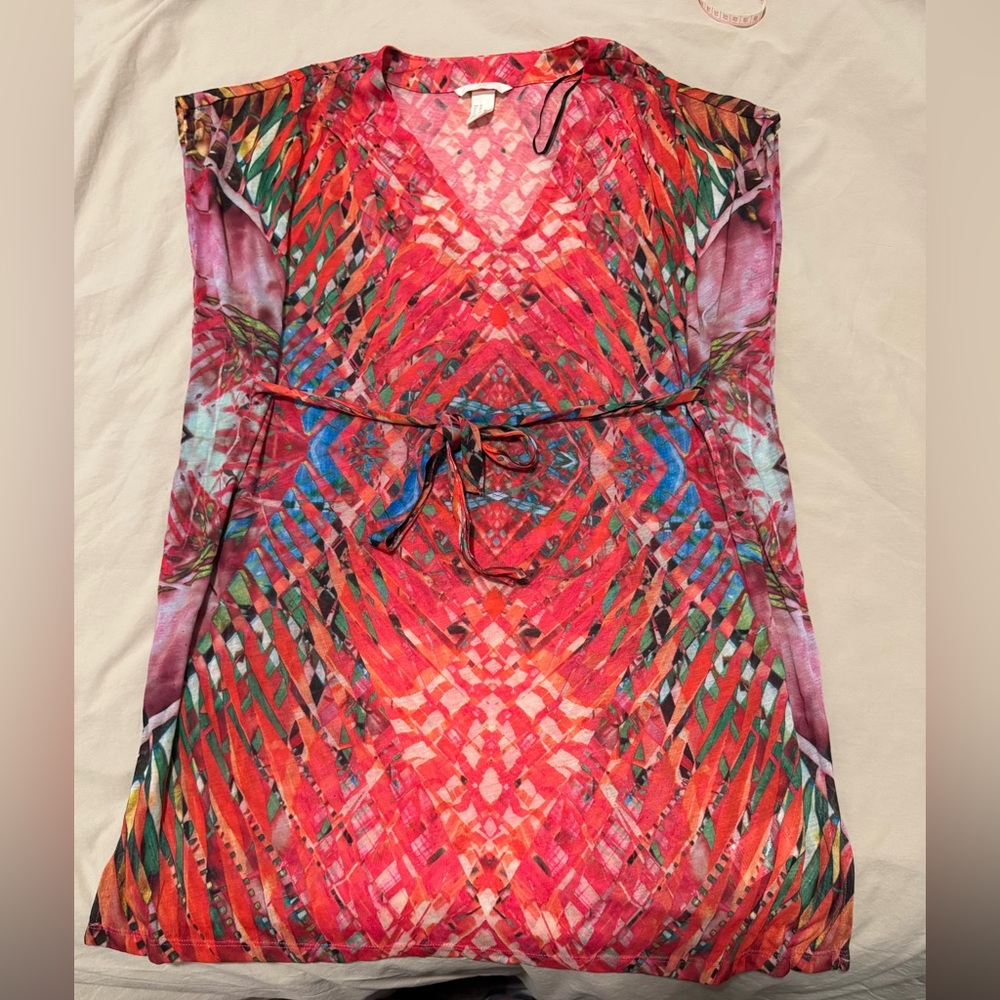 Vibrant Multicolor Patterned Swimsuit Cover